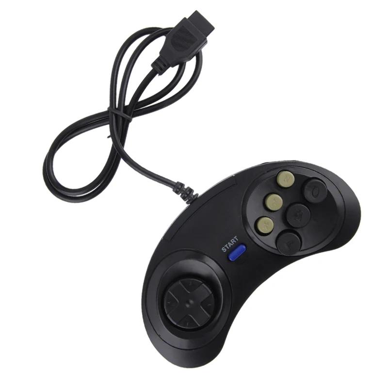 Manette de jeu filaire universelle pour SEGA MD2, contrôleur classique, 6 boutons, télécommande, PC