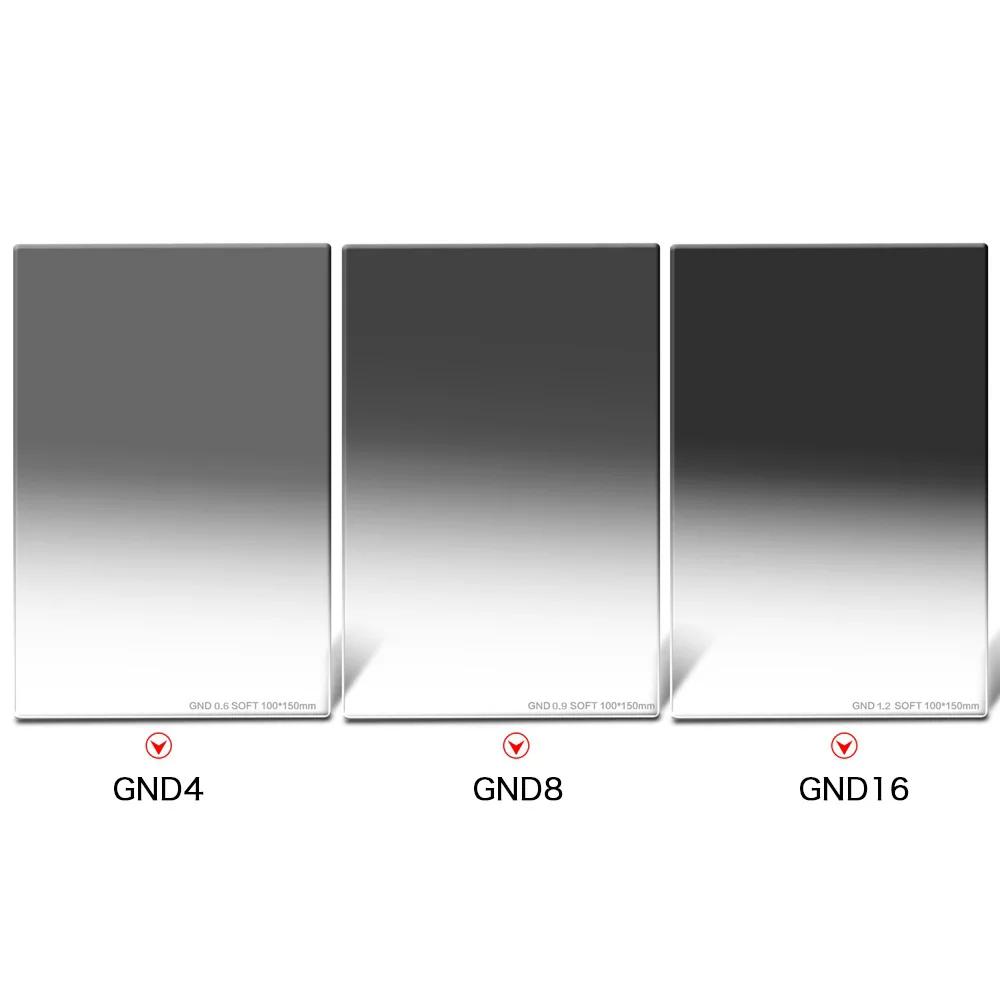 Marcheway 150x100mm verre optique doux gradué Filtro étanche ND filtre GND4 GND8 GND16 caméra filtre