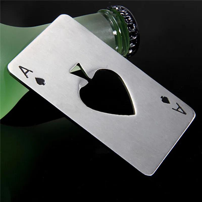 Ouvre-bouteille créatif en forme de Poker, en acier inoxydable, format carte de crédit, Bar, Restaur