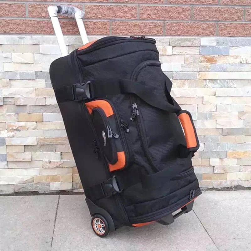 Sac à dos de football de grande capacité pour hommes et femmes, bagage à roulettes, sac de voyage, v