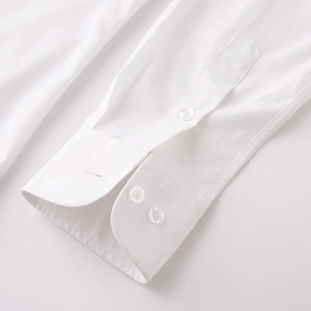 Chemises habillées blanches confortables et résistantes aux rides pour hommes, sur mesure, noires, s