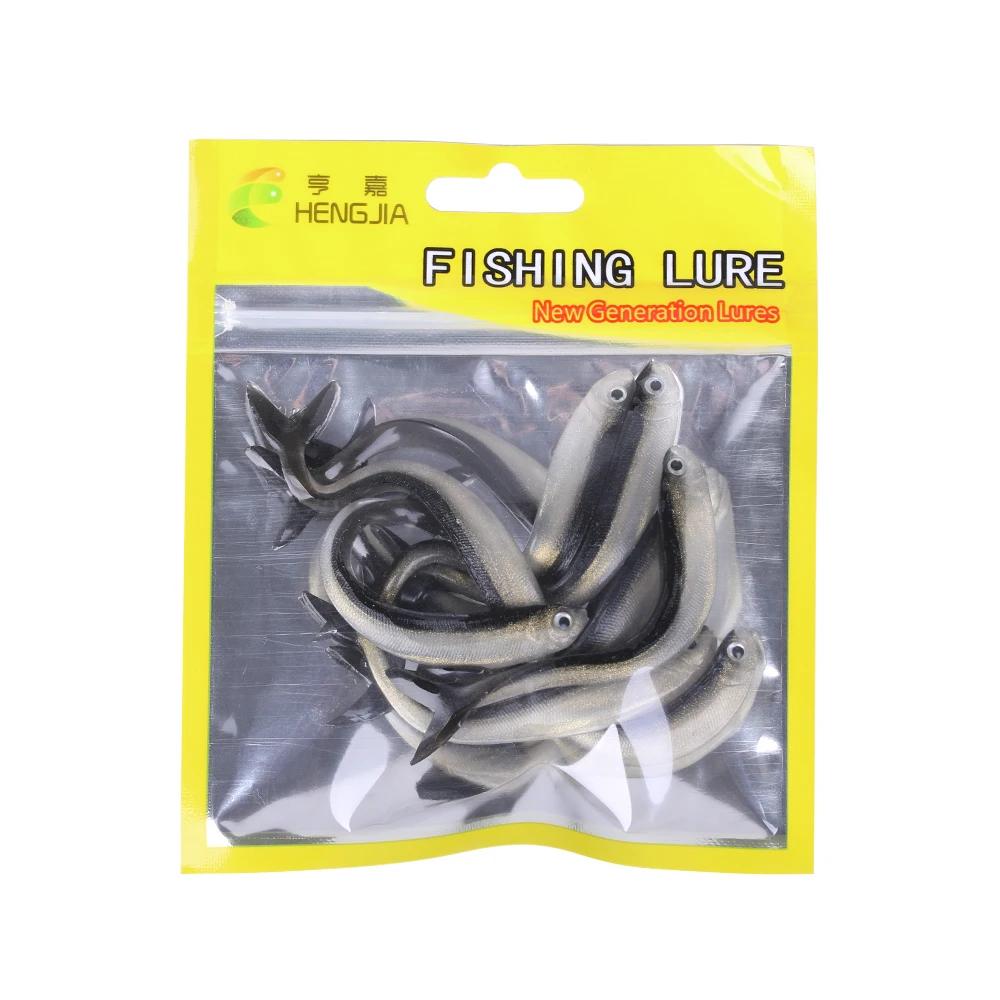 Leurre souple en silicone argenté, 10 pièces, appât Élidéal pour la pêche à l'alose, à la perche, au