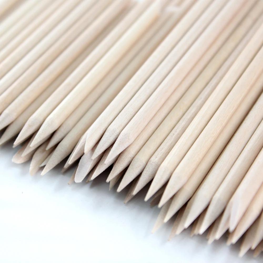Bâtons en bois Orange de différentes tailles, pour poussoir à cuticules, outil pour enlever les cuti
