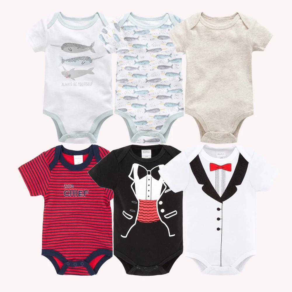 Kavkas – body pour bébés filles, 6/3 pièces/lot, vêtements d'été en coton pour bébés, manches courte
