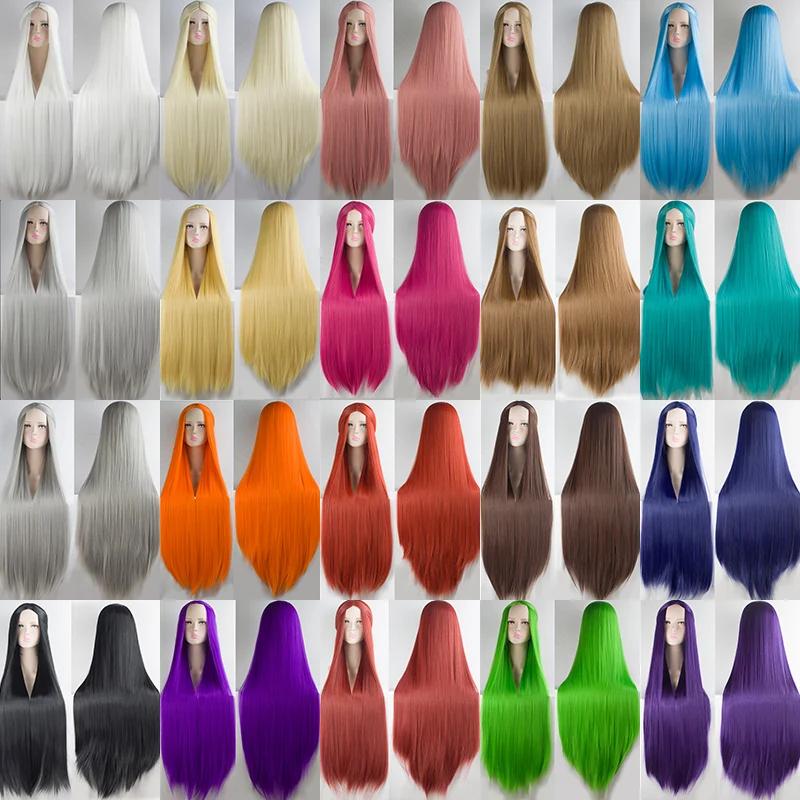 100 cm cosplay perruque longue HSIU fibre haute température perruques synthétiques Cosplay perruques