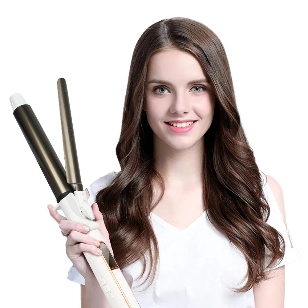USHOW professionnel en céramique bigoudi fer à friser rouleau boucles baguette Waver mode outil de c