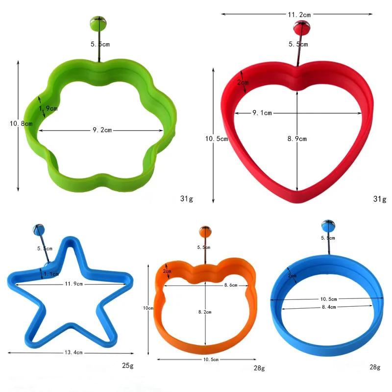 Machine à crêpes en Silicone, 5 Styles, moule à œufs frits, formes antiadhésives, opération Simple,