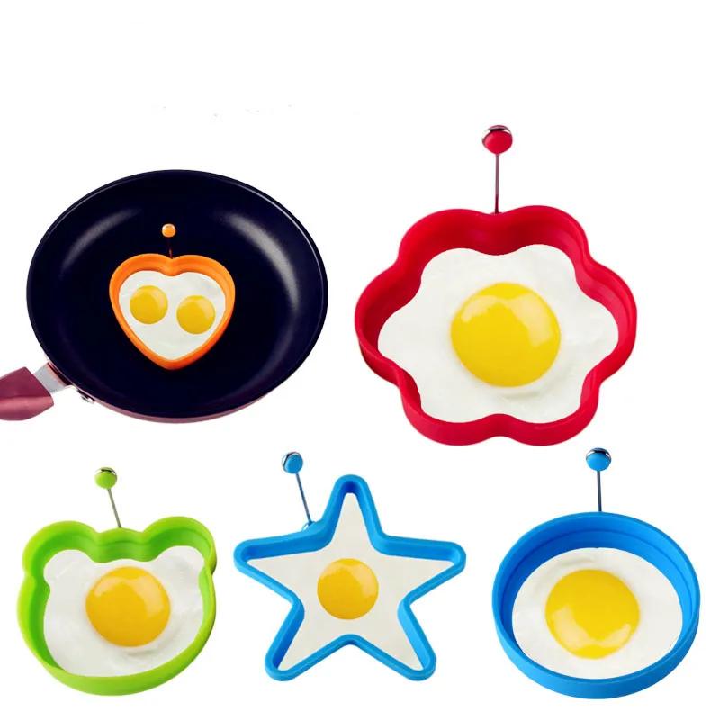 Machine à crêpes en Silicone, 5 Styles, moule à œufs frits, formes antiadhésives, opération Simple,