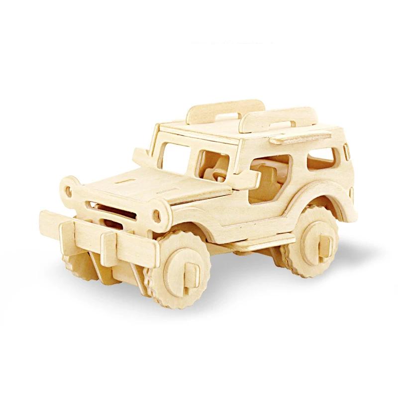 3D bricolage bois Puzzle jouet série militaire réservoir véhicule modèle ensemble créatif assemblé é