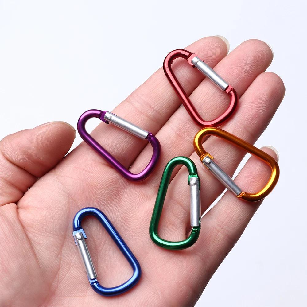 Mousqueton en alliage pour Camping et randonnée, crochet de sécurité en aluminium, anneau en D pour