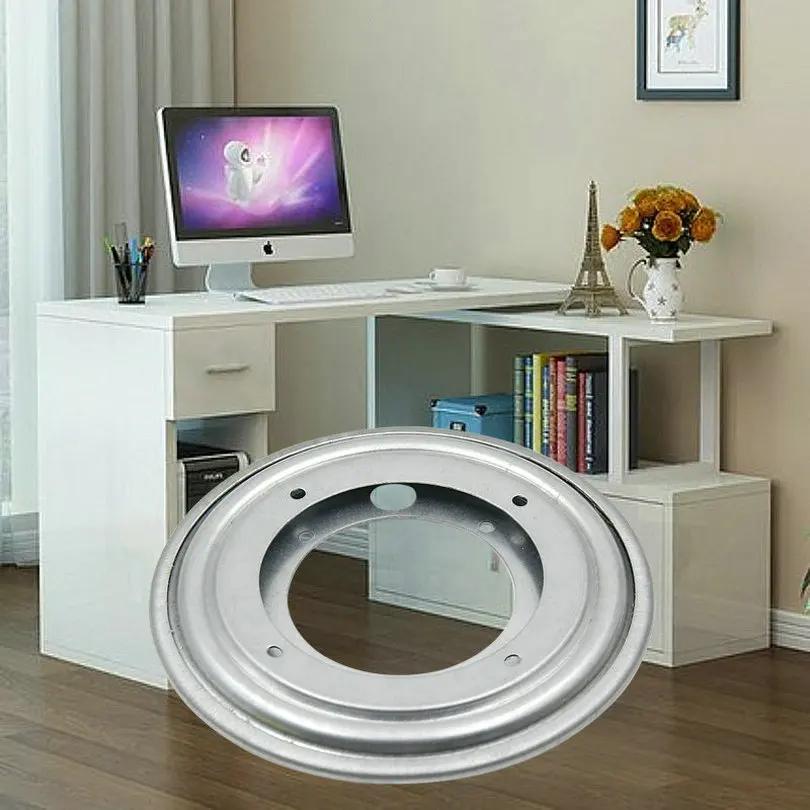 5.5/8/9/12 pouces couleur argent robuste forme ronde galvanisé paresseux Susan plateau tournant robu