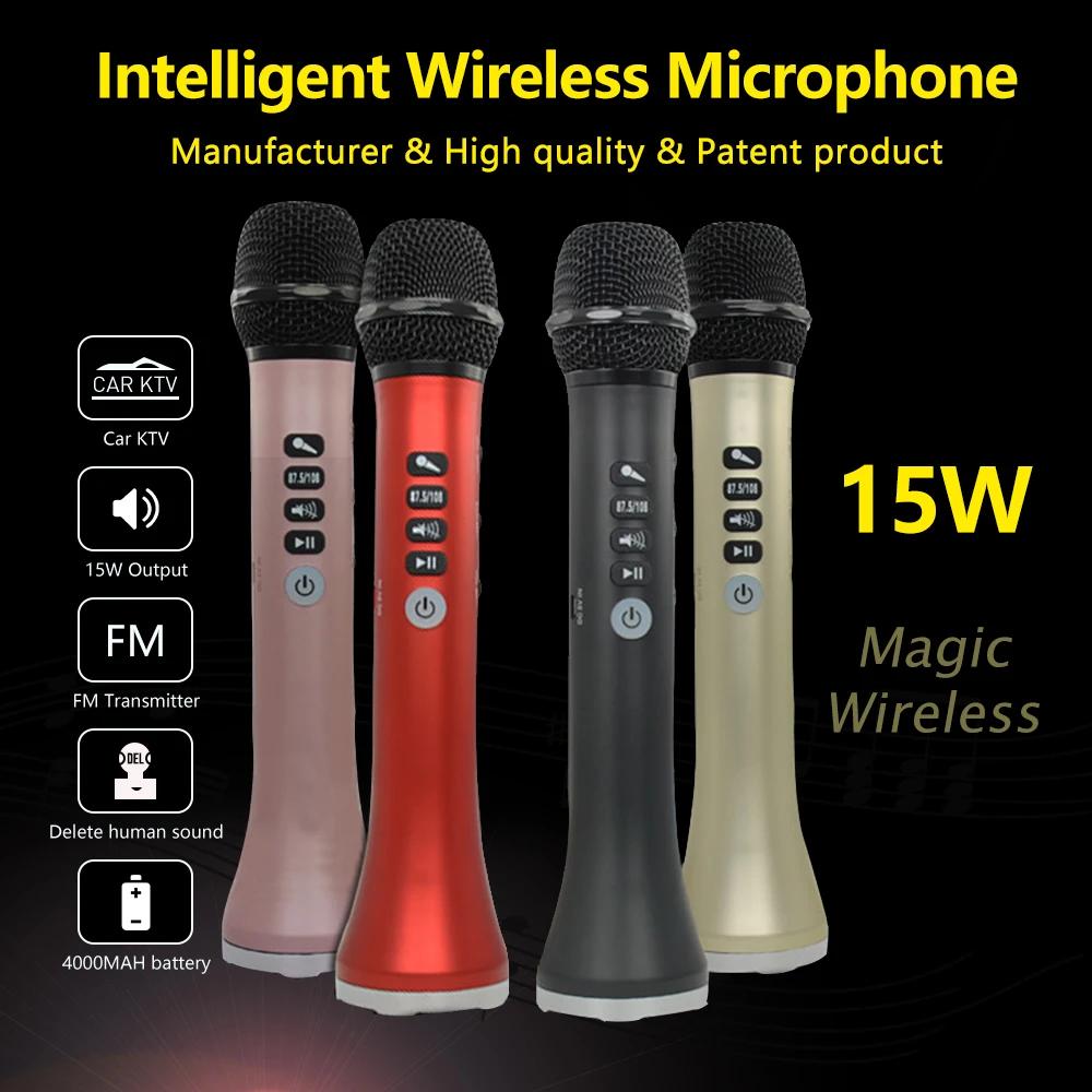 XIAOKOA L-698 15W Sans Fil Karaoké Microphone Bluetooth Haut-Parleur 4000mah 2 en 1 Déterminer Chant