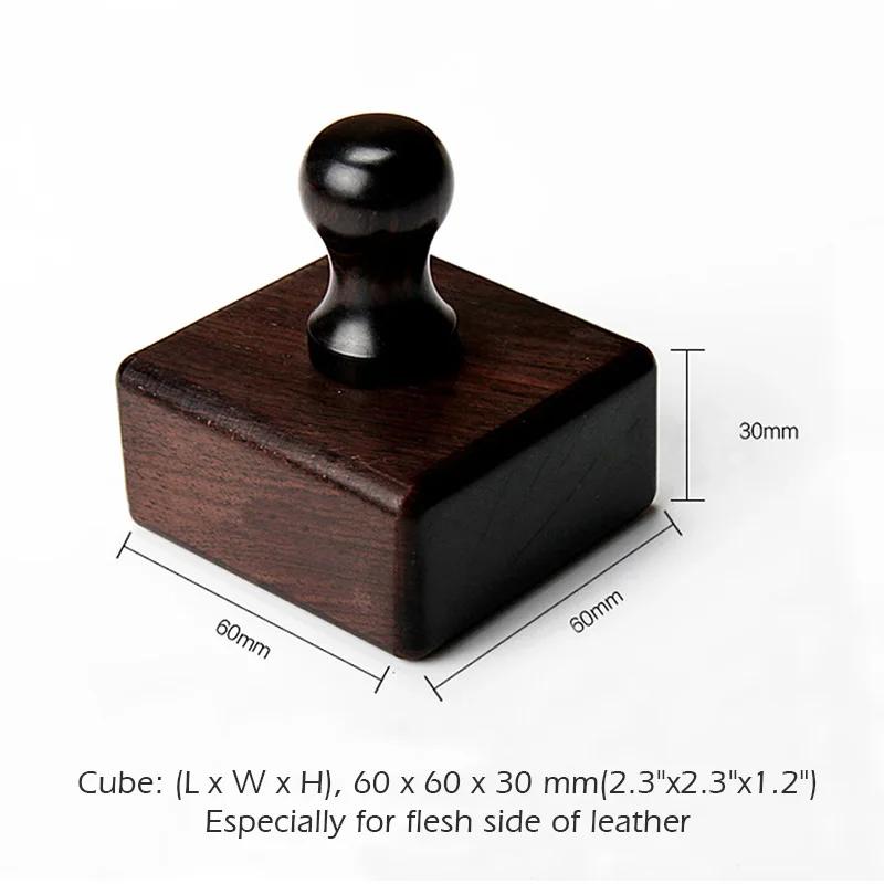 WUTA-Pelle haute densité en bois noir, brunisseur de bord de cuir, outil d'artisanat du cuir SlUNICE