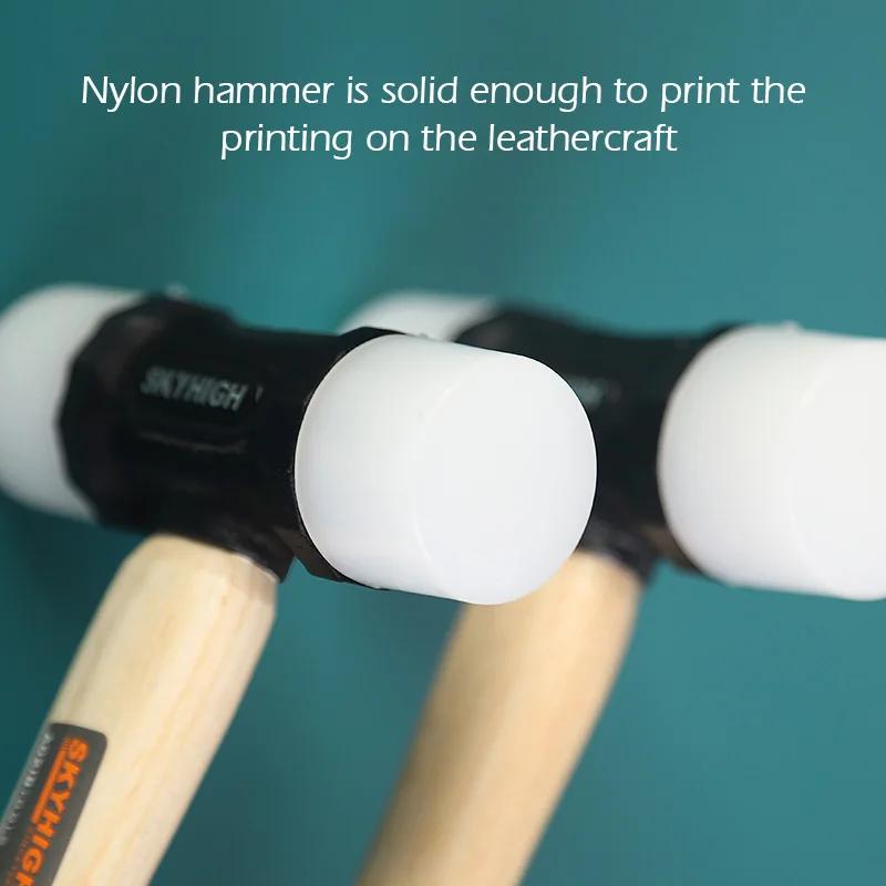 WUTA-Marteau de maillet à tête en nylon pour artisanat du cuir, outil de poinçonnage du cuir fait à