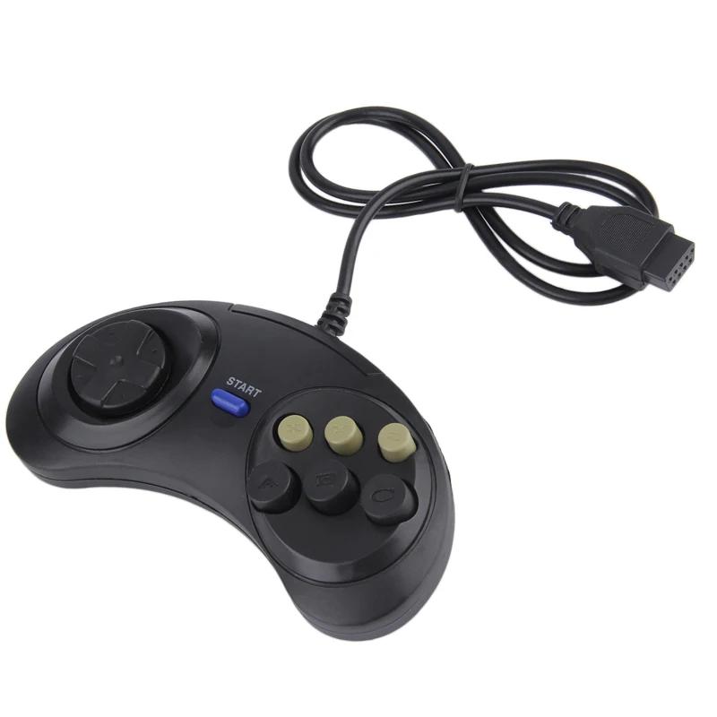 Manette de jeu filaire universelle pour SEGA MD2, contrôleur classique, 6 boutons, télécommande, PC