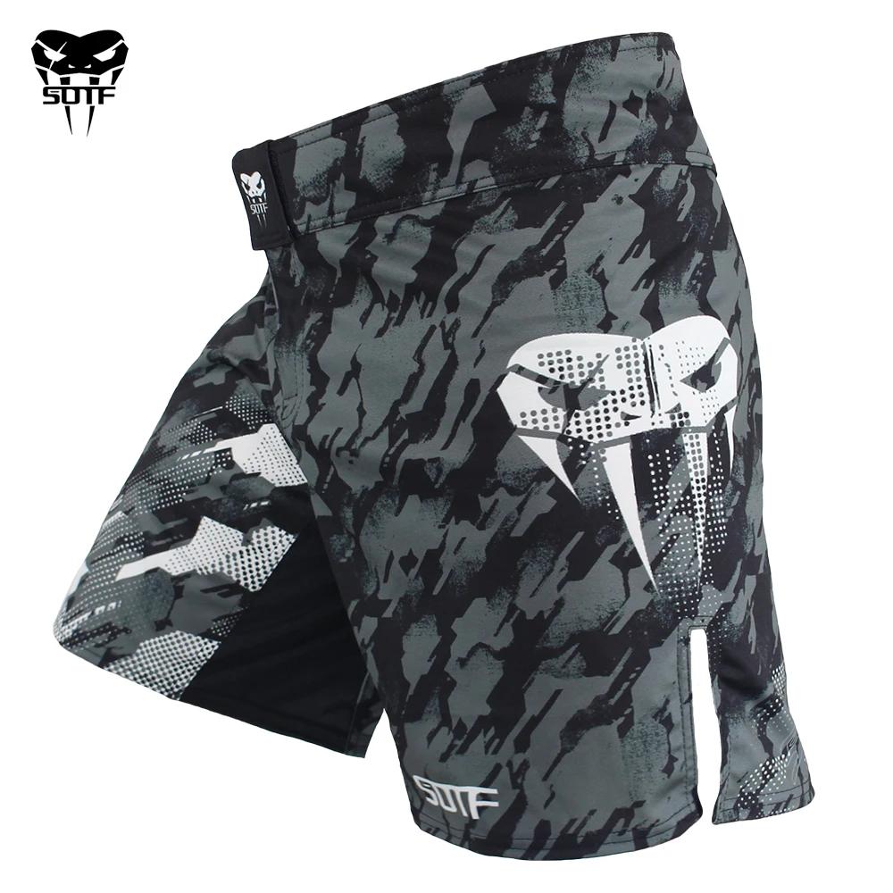 SOTF mma adultes serpent vénitien Camouflage hommes femmes short de boxe géométrique tigre Muay Thai