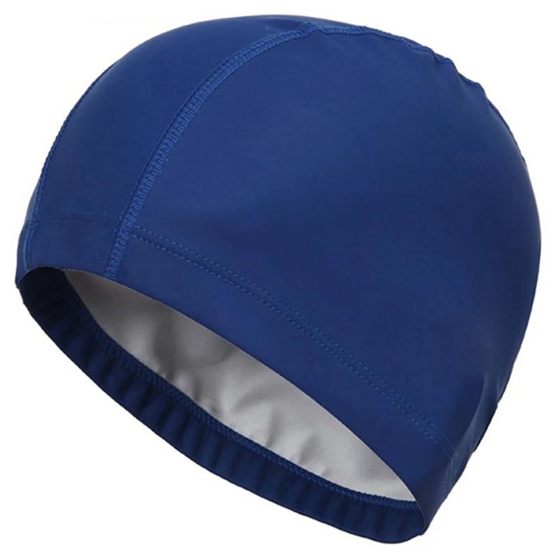 Bonnet de bain en tissu PU pour hommes et femmes, imperméable, pour piscine, Sport aquatique, protec