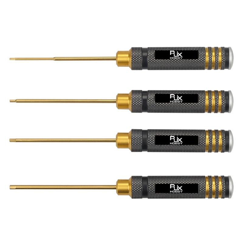 RJX-Clé hexagonale super dure plaquée pour personnes âgées, kit d'outils de tournevis HSS pour modèl
