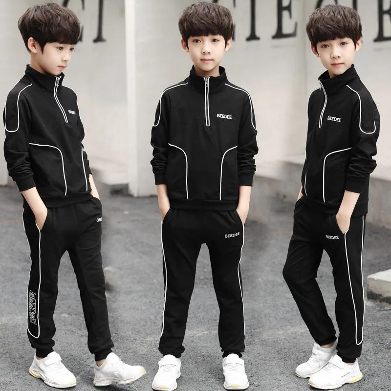 Printemps automne adolescents garçons vêtements ensembles enfant mode lettre sweat + pantalon 2 pièc