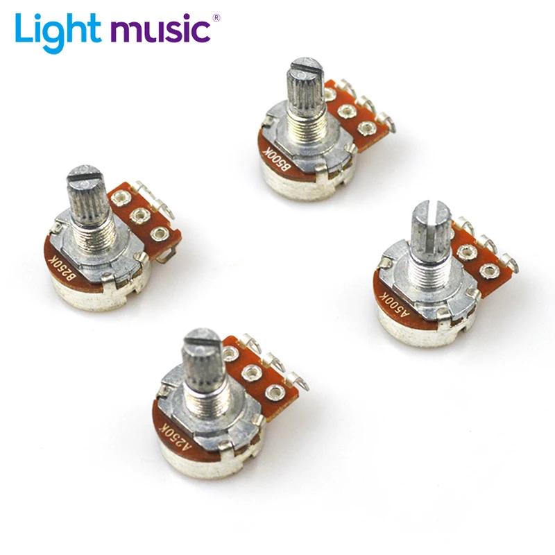 Potentiomètre cannelé pour guitare électrique, 2 pièces, A500K B500K A250K B250K, petit Pot, effet b