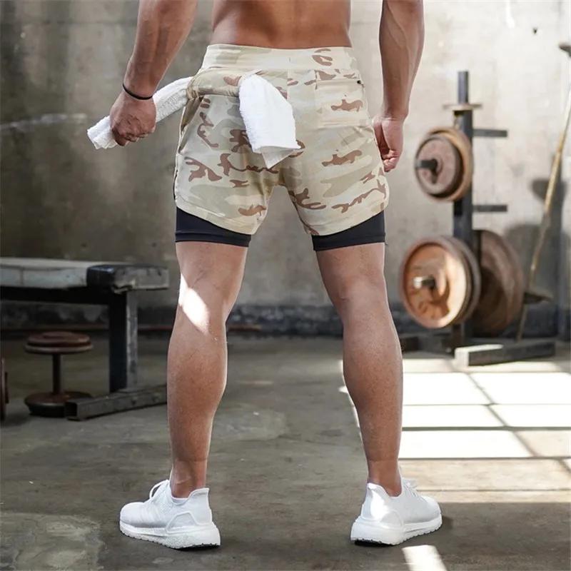 Shorts de course homme 2 en 1 2024 été jogging fitness séchage rapide gym sport