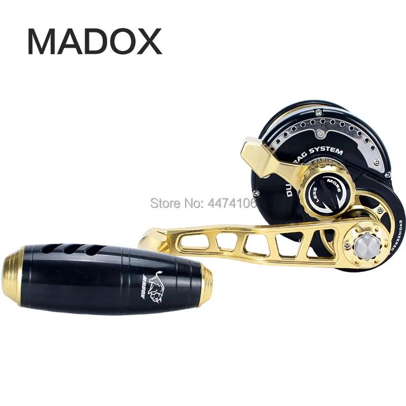 Madox-Moulinet de pêche à la traîne entièrement en métal, jigging pe7 #-500m, Max Drag 40kg, 10BB Li