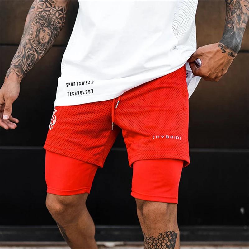 8-couleurs!!! Short de Camouflage 2 en 1 pour hommes, en maille respirante, à Double couche, pour Jo