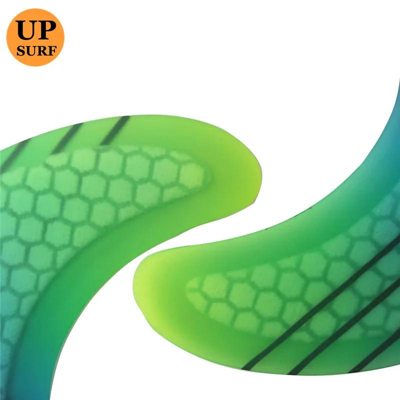 M/L LeicFins Set UPUSRF FCS II Performer-3 palmes en fibre de carbone pour surf, double onglets 2, p