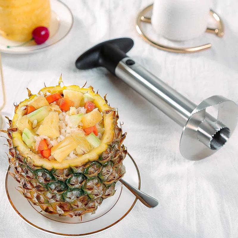 1Pc acier inoxydable facile à utiliser ananas éplucheur accessoires ananas trancheuses fruits coutea