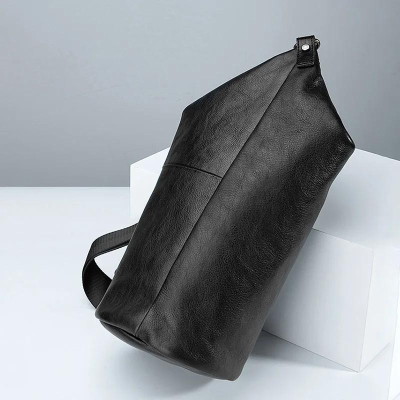AETOO – sac incliné à une épaule, sac de tête en cuir, sac cylindrique en cuir, sac tendance pour ho