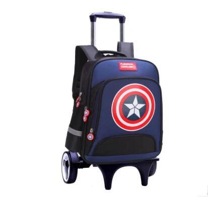 Sacs à dos scolaires à roulettes pour garçons Sacs de voyage pour enfant Sac à dos d'école à roulett