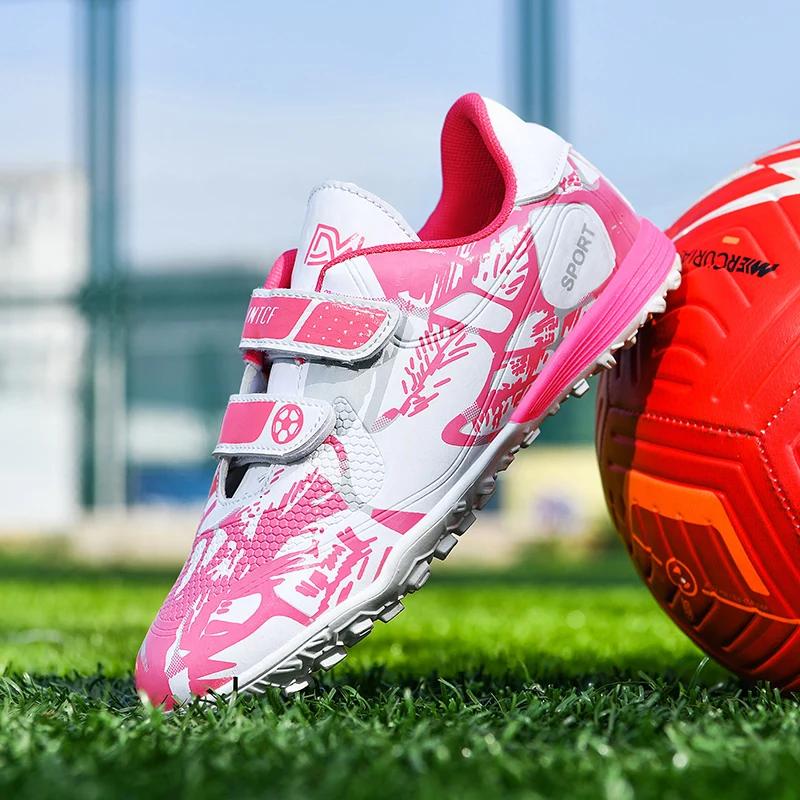 Chaussures de football bon marché pour enfants, chaussures d'entraînement pour garçons et filles, ba