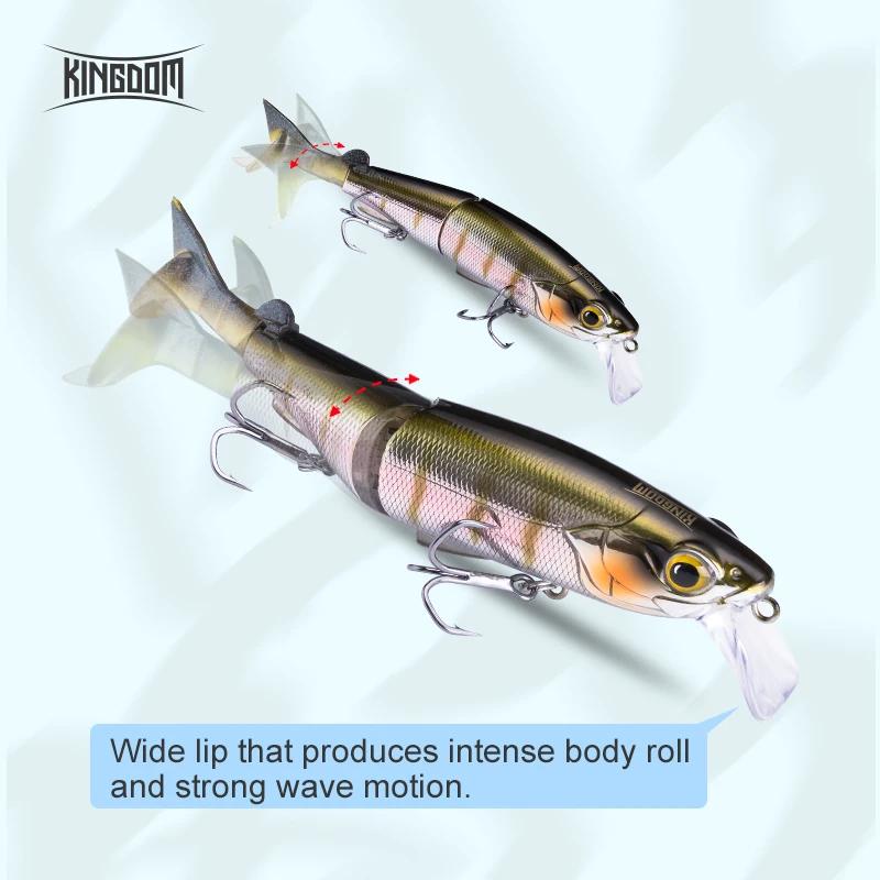 KINGDOM leurres méné multi-articulés 120mm 17.5g Surface flottante appâts durs méné Swimbait truite