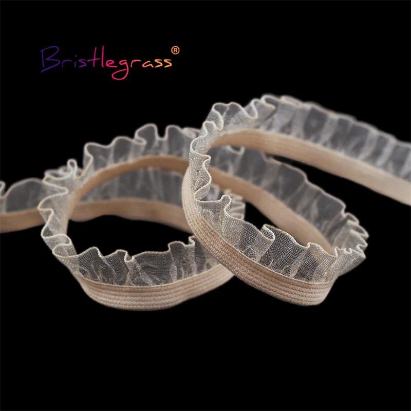 Bande élastique en Tulle et dentelle en Organza, 5/8 pouces, 15mm, 2, 5, 10 yards, bande de Tulle, b
