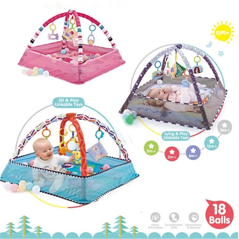 Cadre de Fitness pour bébé, couverture de jeu rampant, tapis éducatif multifonctionnel, clôture, cou