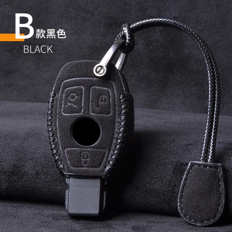 Housse de clé de voiture en cuir, étui porte-clés pour Mercedes Benz CLS CLA GL R SLK AMG A B C S cl