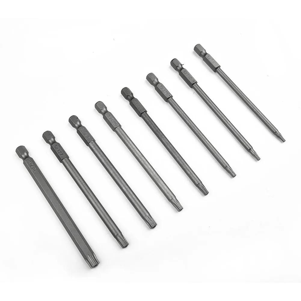 Embout de tournevis magnétique Torx, 100mm de long, T8,T10,T15,T20,T25,T27,T30,T40, tournevis électr