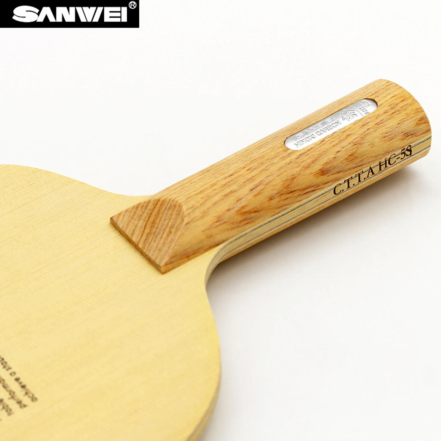 Sanwei HC.5S HC-5S HC 5S HC5S HINOpastel Lame de Tennis de Table en Carbone Souple pour Raquette de