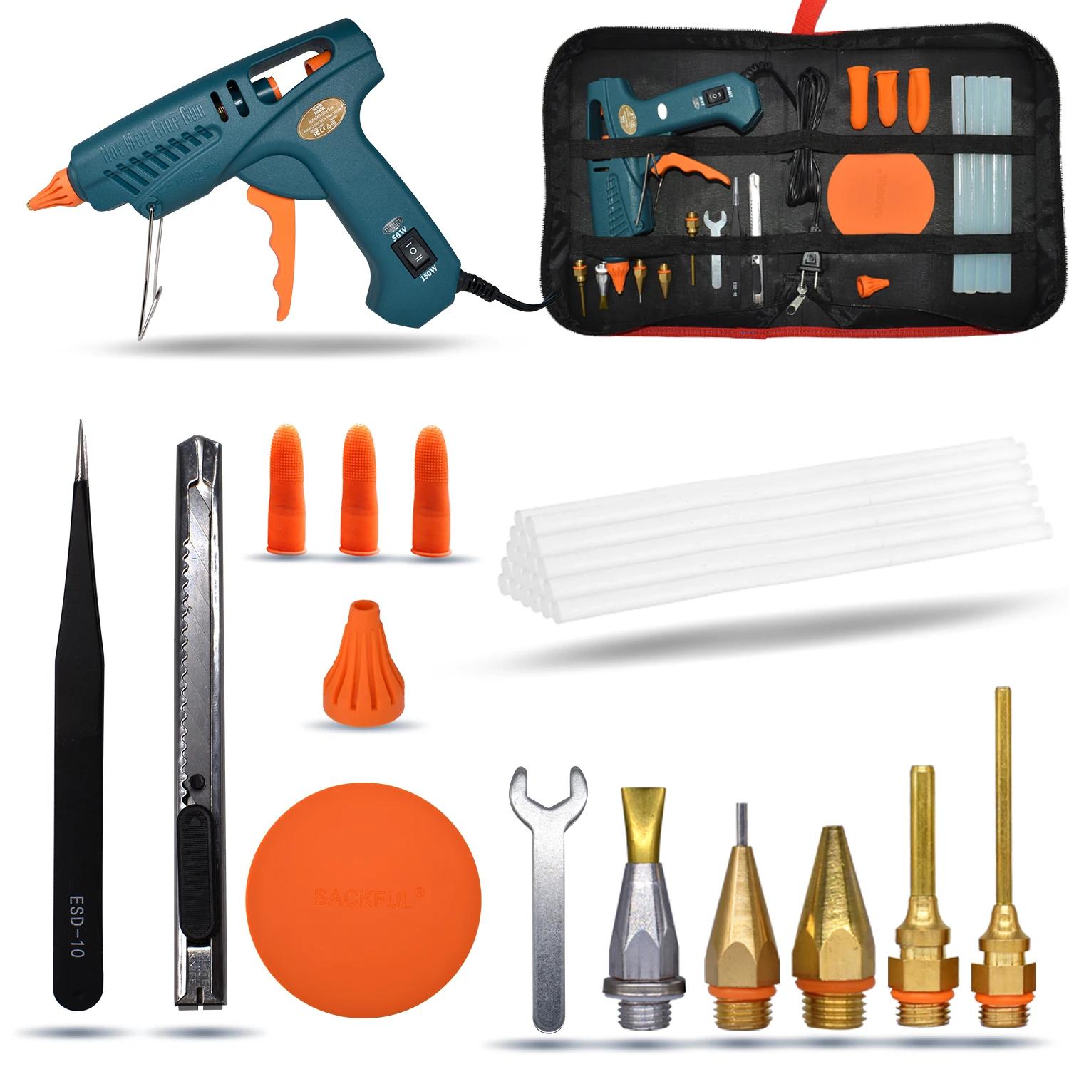 Pistolet à colle thermofusible simple, ensemble d'emballage-8, KIT d'outils 15 en 1, pistolet en Sil