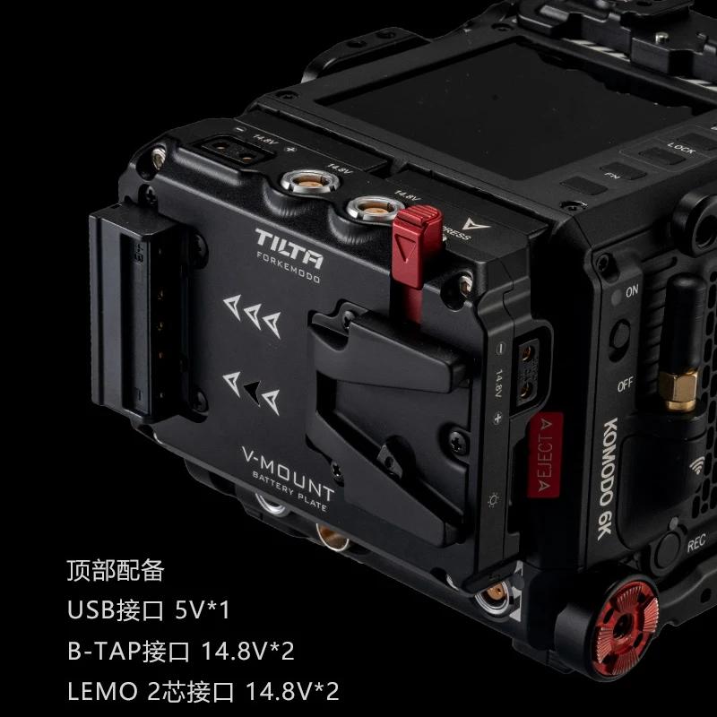 Plaque de batterie double TILTA TA-T08-BPV-B pour adaptateur Canon BP vers V-Mount pour RED Komodo,
