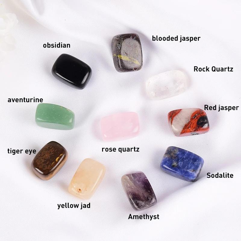 10 pièces/ensemble pierre naturelle caída 15-20mm mélange roche et Quartz Rose perle Chakra cristal