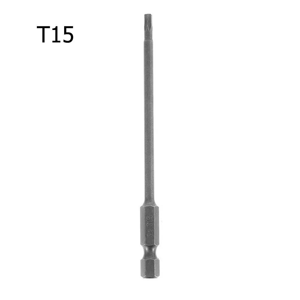 Embout de tournevis magnétique Torx, 100mm de long, T8,T10,T15,T20,T25,T27,T30,T40, tournevis électr