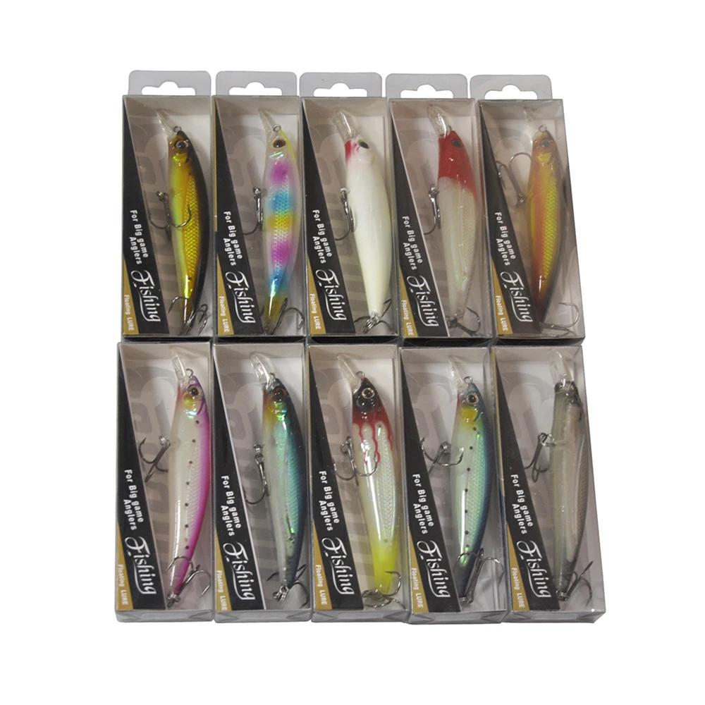 Lot de leurres ménés durs multicolores, matériel de pêche VIP, Popper, 6.5cm, 7cm, 8cm, 9cm, 11cm, 5