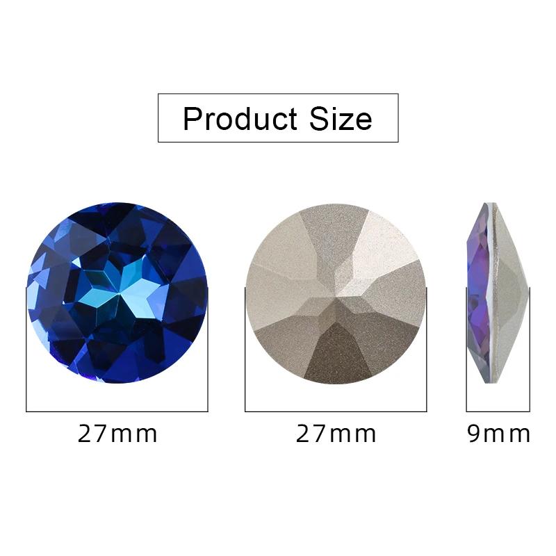 Astrobox 1201 rond haute qualité verre cristal 27mm gemme fleur coudre sur strass fantaisie pierre b