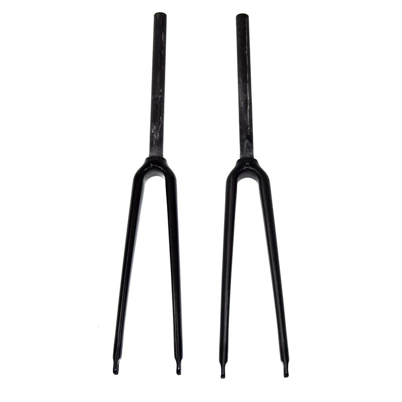 Date 700C 25.4mm course vélo de route brillant mat 3K UD fourche entièrement en fibre de carbone pis