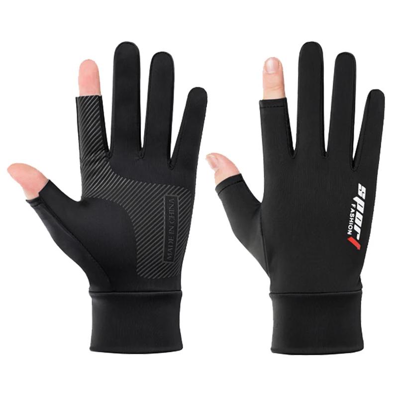 Gants d'été pour hommes et femmes, Fitness, sport, pêche, cyclisme, soie glacée, respirant, élastiqu