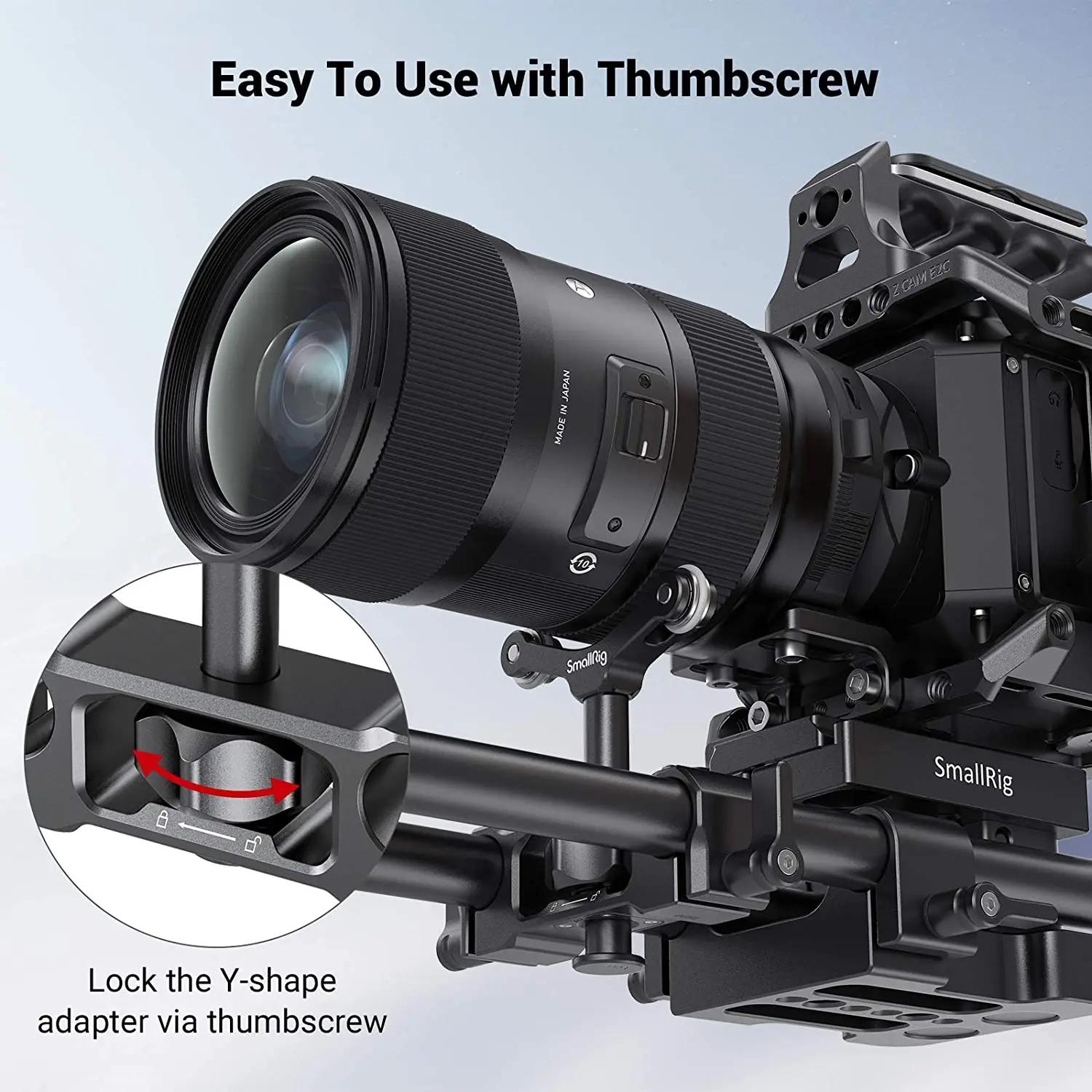 SmallRig-Support d'objectif de montage universel LWS 15mm, pour appareil photo reflex numérique 73-1