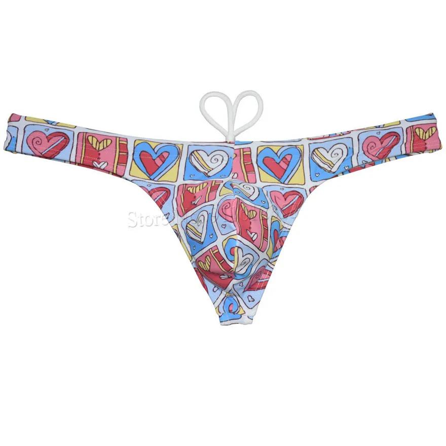 Maillot de bain en nylon pour hommes, bikini sexy, string, séchage rapide, dessin animé, mini, vêtem