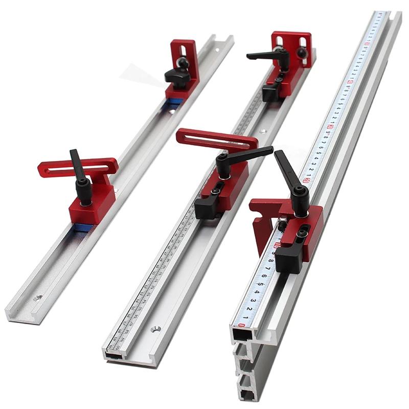 Arrêt de piste en T pour le travail du bois, limiteur de fente en T, clôture à onglet en aluminium,