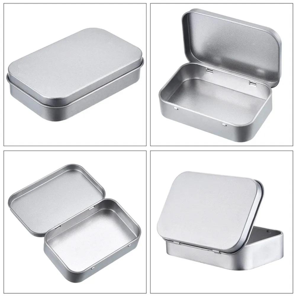AfricMini-Boîte rectangulaire en métal, 18 boîtes en fer-blanc, étuis à pilules à bonbons, pot à mon